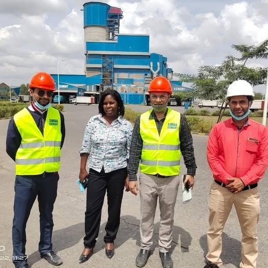 Simba Cement team on a site visit