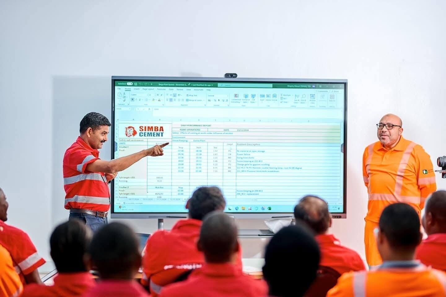 Simba Cement daily performance training session